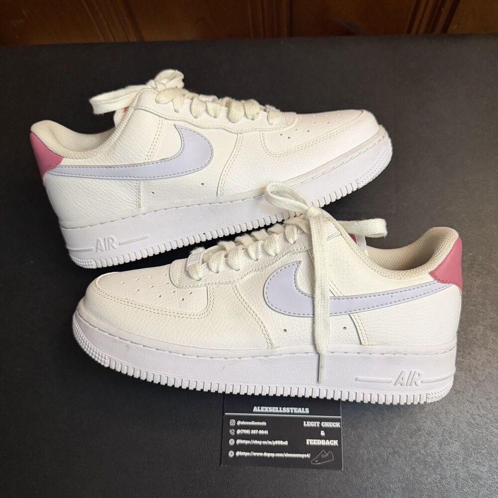 Nike Air Force 1 Low White Desert Berry Women Size 8 NO BOX USED 315116-156